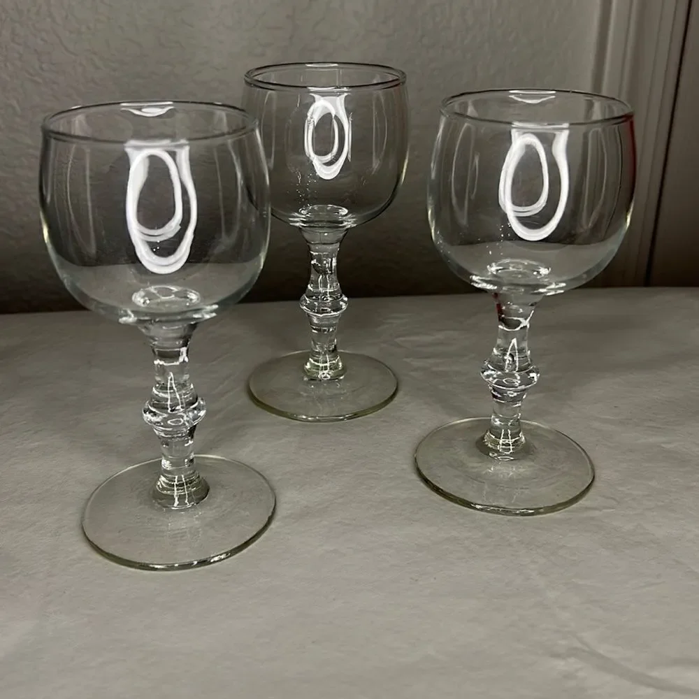 Toasting 4 Ounces Each Set 3 Liquor Cordial Sherry Port Glasses Small Stemmed